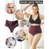 imageFINETOO Women Underwear High Waisted Thongs Tummy Control Seamless Thongs Shapewear No Show Panties 4 Pack S3XLC4pack