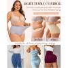 imageFINETOO Womens Light Tummy Control Shapewear Underwear High Waisted Seamless Panties Girdle Full Coverage Postpartum BriefsBlackbeigeblue