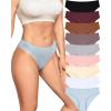 imageFINETOO Cotton Underwear for Women Sexy Low Rise Ribbed Hipster Breathable Soft Womens Bikini Panties Cheeky SXXXLSetf9pack