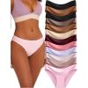 imageFINETOO 12Pack Womens Seamless Underwear No Show Cheeky Panties Invisibles Briefs Soft Stretch Bikini Hipster XSXLColor I