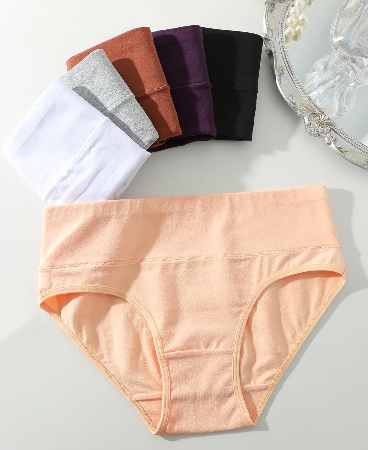 imageFINETOO Womens Underwear Mid Rise Cotton Panties Soft Stretch Ladies Briefs Comfortable Underwear women Pack 5A Packs