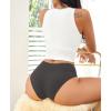 imageFINETOO Womens Underwear Mid Rise Cotton Panties Soft Stretch Ladies Briefs Comfortable Underwear women Pack 5B Packs