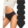 imageFINETOO Womens Underwear Mid Rise Cotton Panties Soft Stretch Ladies Briefs Comfortable Underwear women Pack 5B Packs