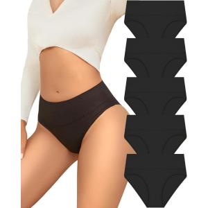 imageFINETOO Womens Underwear Mid Rise Cotton Panties Soft Stretch Ladies Briefs Comfortable Underwear women Pack 5B Packs