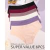 image6 pack Seamless Underwear for Women Sexy Low Rise Hipster Wave Edge No Show Bikini Panties Womens Cheeky SXLSet16pack