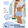 imageFINETOO Boyshort Underwear for Women Cotton Boxer Briefs Full Coverage Ladies BoyShorts Panties 5 PackD5pack