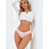 imageCotton Underwear for Women Cheeky Panties Sexy Hipster Bikini Underwear Elastic Waistband Stretch Briefs 5 PackCmulticolor5 Pack