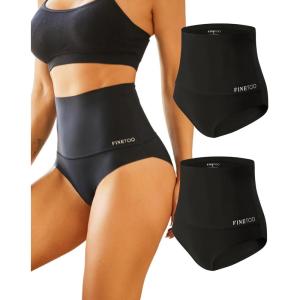 imageFINETOO Tummy Control Underwear Shapewear for Women Seamless High Waisted Panties Moderate Shaping Briefs S3XLB2pack