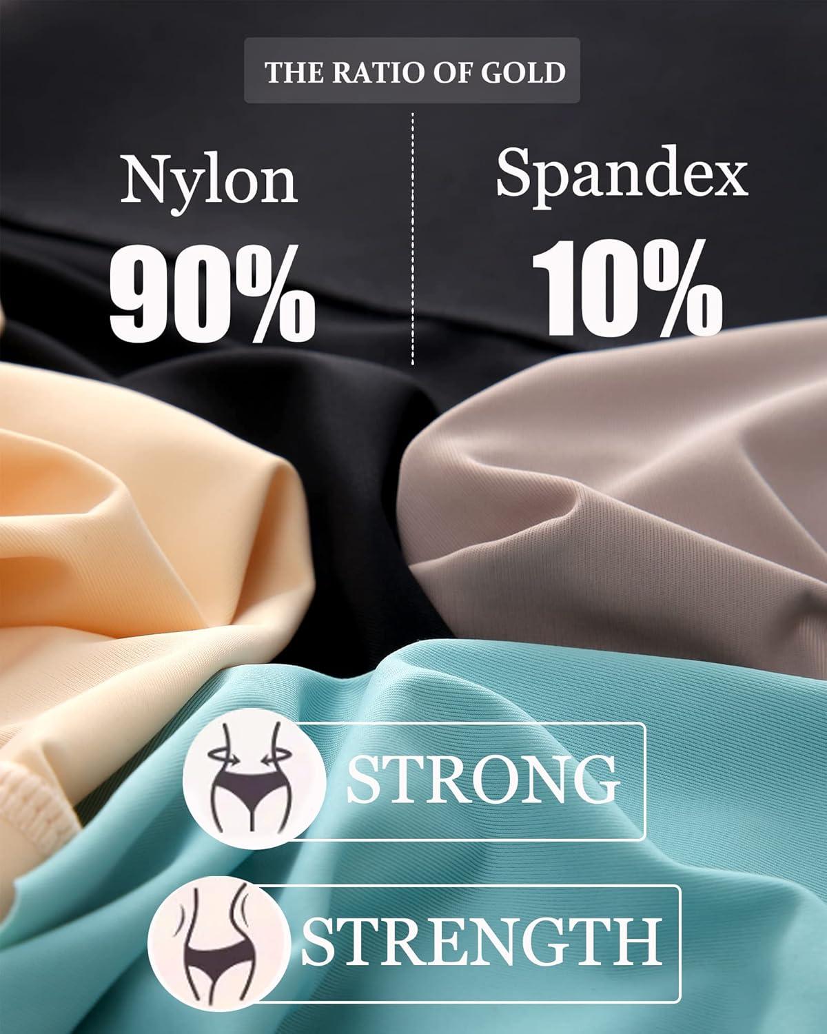 imageFINTETOO Light Tummy Control Underwear Women High Waisted Briefs Plus Size Shapewear Under Dress Ladies Panties SXXXLBlackblacknudekhaki