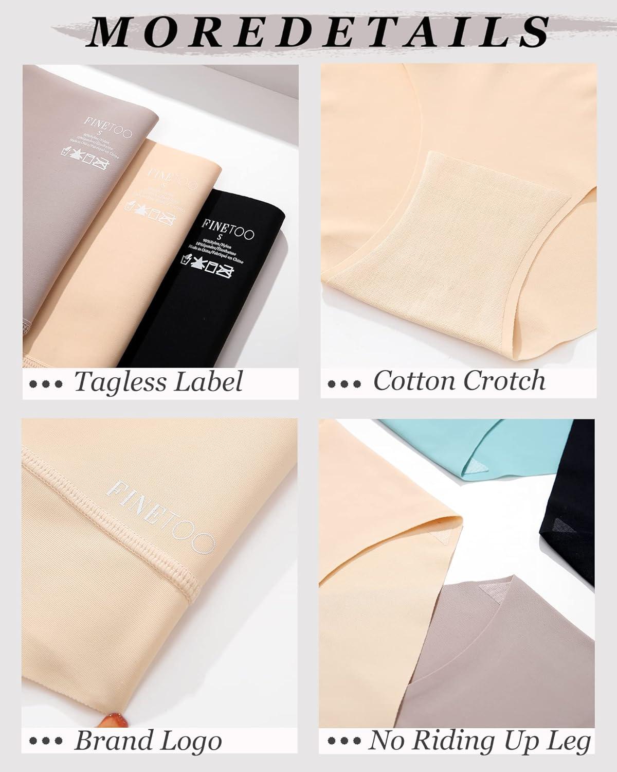 imageFINTETOO Light Tummy Control Underwear Women High Waisted Briefs Plus Size Shapewear Under Dress Ladies Panties SXXXLBlackblacknudekhaki