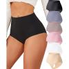 imageFINETOO Womens Underwear Seamless High Waisted Underwear for Women Silky No Show Briefs Breathable Panties for LadiesC 6pack