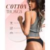 imageFINETOO Cotton Thongs for Women Soft Low Rise Sexy Thong Ladies Panties Womens Underwear 6 Pack XSXXXLBlackbeigewhitepurplecoffeebrown