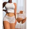 imageFINETOO Sexy Underwear for Women Lace Boyshorts Seamless Cheeky Panties for Women