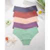 imageWomens Seamless Underwear Soft Stretch Briefs Invisibles Hipster V Cut cheeky No Show Bikini Panties 5 pack XSLOption a