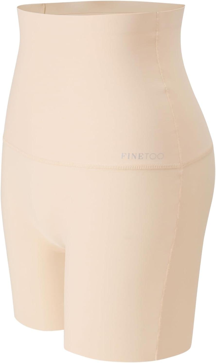 imageFINETOO High Waisted Tummy Control Underwear for Women Seamless Shapewear Panties Boy Shorts Ladies No Show Boxer BriefsColor C