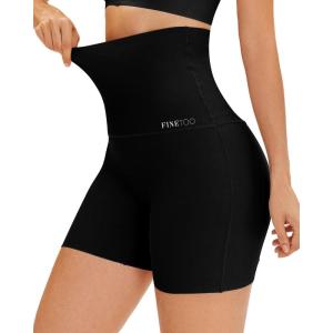 imageFINETOO High Waisted Tummy Control Underwear for Women Seamless Shapewear Panties Boy Shorts Ladies No Show Boxer BriefsColor B