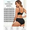 imageFINETOO Cotton Underwear for Women High Waisted Full Coverage Briefs Soft Breathable Panties for Ladies 6 PackColorb