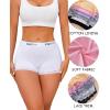 imageFINETOO Cotton Boyshort Underwear for Women Lace Boxer Briefs Full Coverage Soft Panties for Lady Girls 6 PackBlackwhitegreypinkpurplebeige