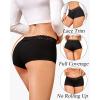 imageFINETOO Cotton Underwear for Women Boy Shorts Lace Boxer Briefs Soft Full Coverage Womens Panties 5 Pack SXXLWhite2black2gray1
