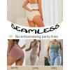 imageFINETOO Seamless Underwear for Women High Waisted Panties Scalloped Edge Sexy Cheeky Bikini No Show Briefs SXXL 5 PackColor B5