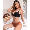 imageFINETOO 6 Pack Cotton Underwear for Women Cute Low Rise Bikini Panties High Cut Breathable Sexy Hipster Womens Cheeky SXLSet6