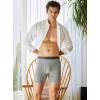 imageFINETOO Mens Underwear Boxer Briefs Soft Breathable Cotton Wide Waistband Men Underwear 3 PackBgrey3 Pack