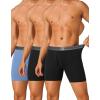 imageFINETOO Mens Underwear Boxer Briefs Soft Breathable Cotton Wide Waistband Men Underwear 3 PackEmulticolor3 Pack
