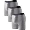 imageFINETOO Mens Underwear Boxer Briefs Soft Breathable Cotton Wide Waistband Men Underwear 3 PackBgrey3 Pack