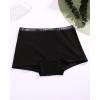 image:imageFINETOO Womens Cotton Boy Shorts Underwear Full Coverage Soft Boxer Briefs High Waisted Panties for Lady Girls 6 PackBlack