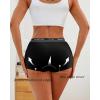 image:imageFINETOO Womens Cotton Boy Shorts Underwear Full Coverage Soft Boxer Briefs High Waisted Panties for Lady Girls 6 PackBlack
