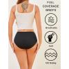 image:imageFINETOO Cotton Underwear for Women High Waisted Full Coverage Briefs Soft Breathable Moisture Wicking Ladies Panties 6 PackColorv