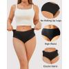 image:imageFINETOO Cotton Underwear for Women High Waisted Full Coverage Briefs Soft Breathable Moisture Wicking Ladies Panties 6 PackColorv