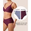image:imageFINETOO Women Underwear Seamless Sexy High Waisted Briefs Wave Edge No Show Bikini PantiesColor a V1