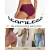 image:imageFINETOO Women Underwear Seamless Sexy High Waisted Briefs Wave Edge No Show Bikini PantiesColor a V1