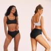 image:imageFINETOO Womens High Waisted Seamless Underwear Full Coverage Brief Ladies No Show Panties Sexy Lingerie RegularampPlus SizeBlack  Red  Wood Green  Khaki