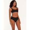 image:imageFINETOO Womens High Waisted Seamless Underwear Full Coverage Brief Ladies No Show Panties Sexy Lingerie RegularampPlus SizeBlack