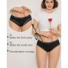 image:imageFINETOO Cotton underwear for women Cheeky Bikini Panties Low Rise Soft Lace Hipster Sexy Panty for Dailywear 6 PackColor A6