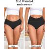 image:imageFINETOO 6 Pack Womens Seamless Underwear Full Coverage No Show Hipster Panties Sexy Stretchy Invisible Briefs Bikini LingerieColor B