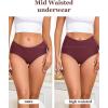 image:imageFINETOO 6 Pack Womens Seamless Underwear Full Coverage No Show Hipster Panties Sexy Stretchy Invisible Briefs Bikini LingerieColor a