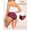 image:imageFINETOO 6 Pack Womens Seamless Underwear Full Coverage No Show Hipster Panties Sexy Stretchy Invisible Briefs Bikini LingerieColor a