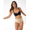 image:imageFINETOO Womens Seamless Boy Shorts Underwear No Show Panties Scalloped Edge Soft Stretch Briefs for Ladies 6 PackBeige