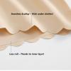 image:imageFINETOO Womens Seamless Boy Shorts Underwear No Show Panties Scalloped Edge Soft Stretch Briefs for Ladies 6 PackBeige