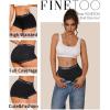 image:imageFINETOO 6 Pack Womens Underwear Cotton Boy Shorts High Waisted Full Coverage Boxer Briefs Sexy Lace Panties for Lady GirlsBlack