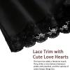image:imageFINETOO 6 Pack Womens Underwear Cotton Boy Shorts High Waisted Full Coverage Boxer Briefs Sexy Lace Panties for Lady GirlsBlack
