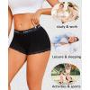 image:imageFINETOO 6 Pack Womens Underwear Cotton Boy Shorts High Waisted Full Coverage Boxer Briefs Sexy Lace Panties for Lady GirlsBlack
