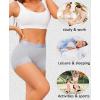 image:imageFINETOO 6 Pack Womens Underwear Cotton Boy Shorts High Waisted Full Coverage Boxer Briefs Sexy Lace Panties for Lady GirlsClassic Color