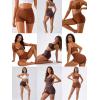 image:imageFINETOO 6 Pack Womens Underwear Cotton Boy Shorts High Waisted Full Coverage Boxer Briefs Sexy Lace Panties for Lady GirlsClassic Color