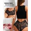 image:imageFINETOO 5 Pack Sexy Lingerie Panties for Women Pack VWaist Lace Womens Underwear French Cut Boyshorts PantyA 5 Pack