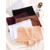 image:imageFINETOO Womens Boyshorts Underwear Soft Cotton Boxer Shorts Full Coverage Lace Panties Stretch Seamless Boxer Briefs 5 Pack