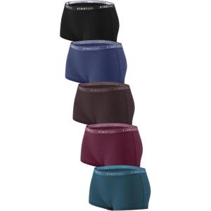 image:imageFINETOO Boyshort Underwear for Women Cotton Boxer Briefs Full Coverage Ladies BoyShorts Panties 5 PackF5pack